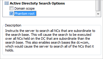 Active Directory Search Options
