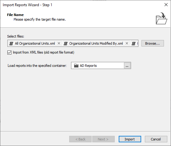 import reports